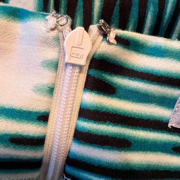 Worthington teal & white cotton skirt 12 - Picture 3 of 12